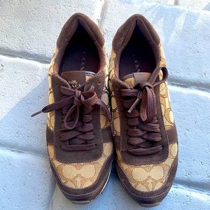 Coach Women's Black Mason Signature Jacquard Sneaker. Size 6B